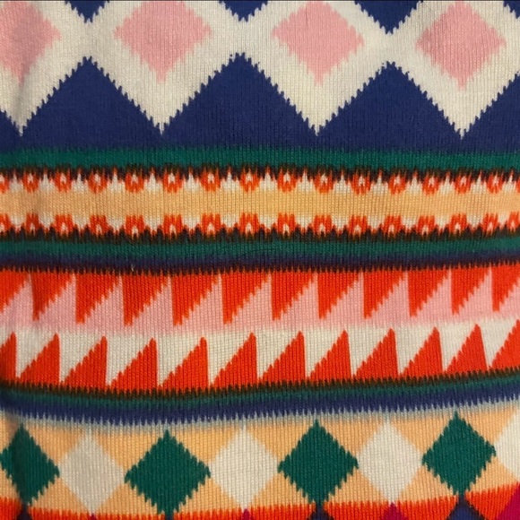 Geo Fair Isle Match The Fam Patterned Pajama Set Sleepover Contrast Stitch Bands - Picture 2 of 13